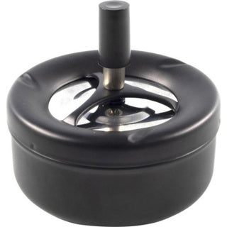 Cendrier No brand imprimé noir mat rond 11 cm | 6 pièces