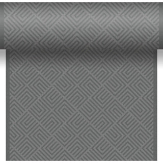 Nappe Duni 3 en 1 mosaïque gris granit 40x480 cm