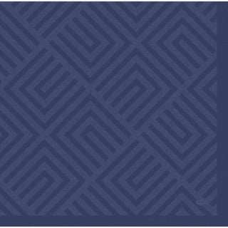 Serviettes Duni mosaïque bleu foncé 40x40 cm | 12 pièces
