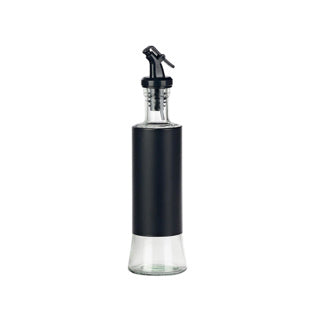 No brand bouteille de vinaigre ou d'huile fenêtre noir mat 350ml | 6 pièces