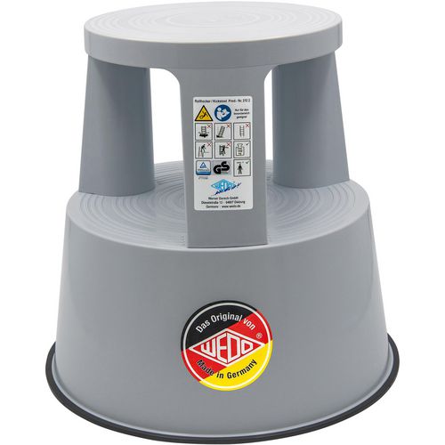 Escabeau wedo plastique gris clair