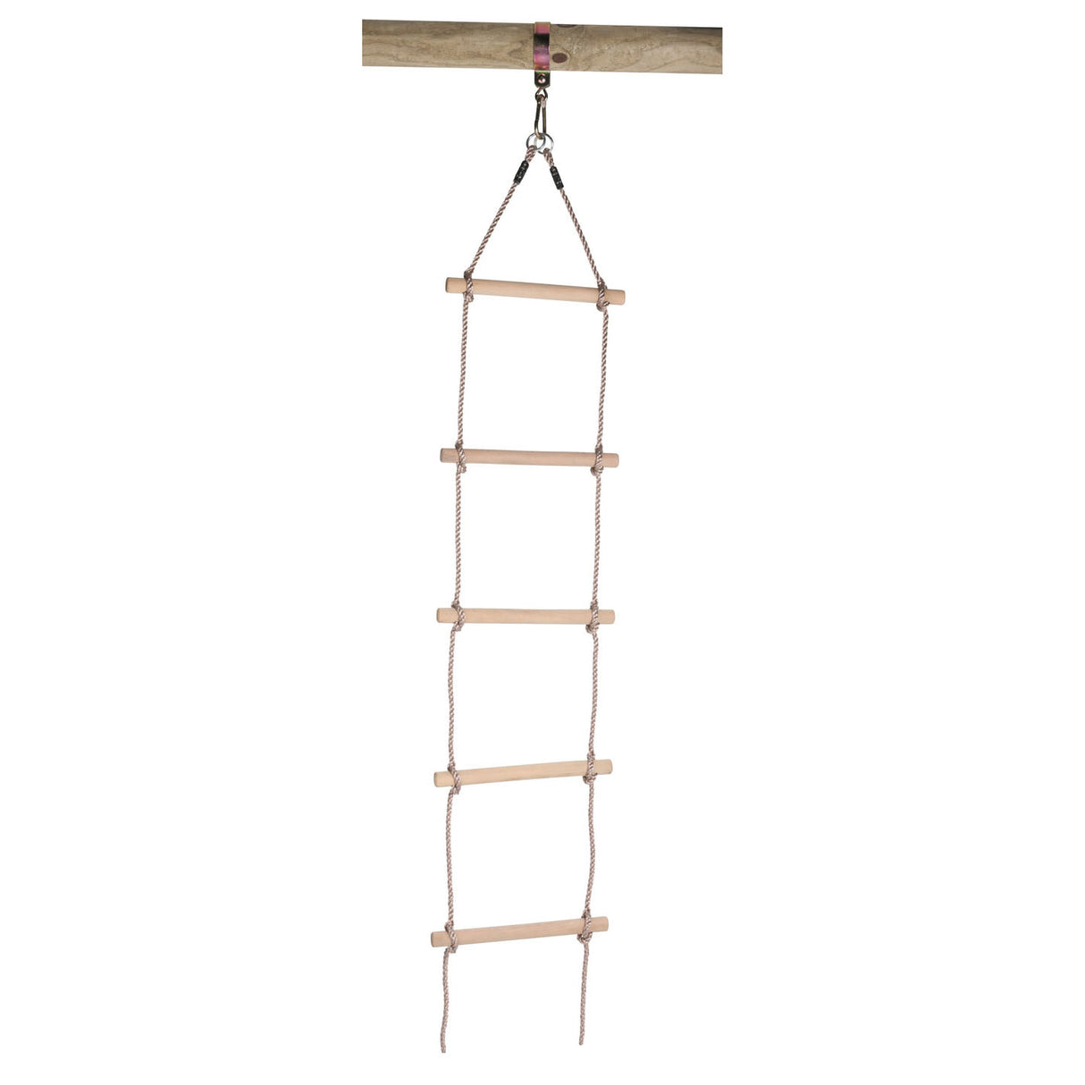 Échelle de corde oscillante avec marches en bois, 190 cm