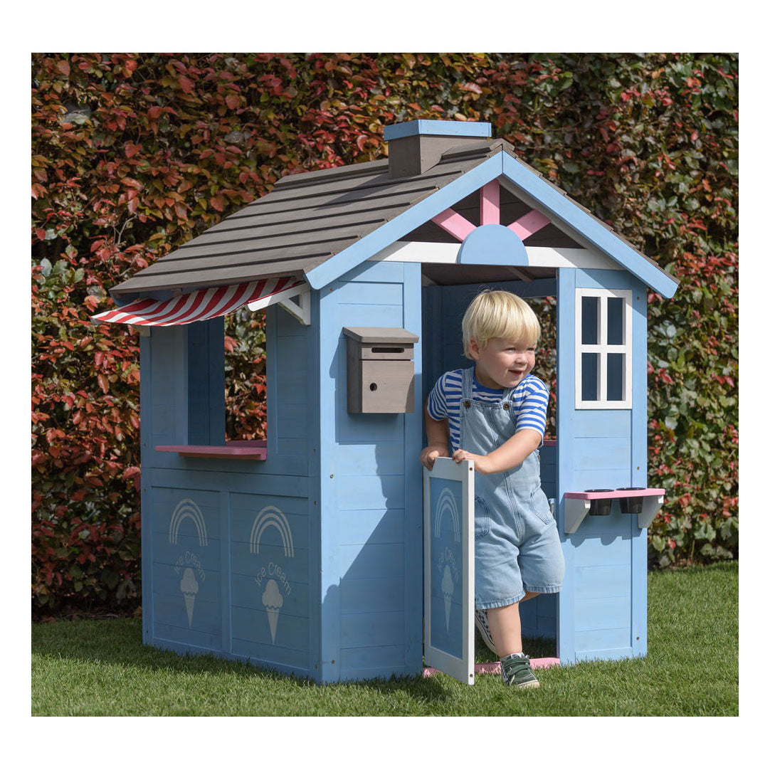 Swinging Wooden Playhouse.