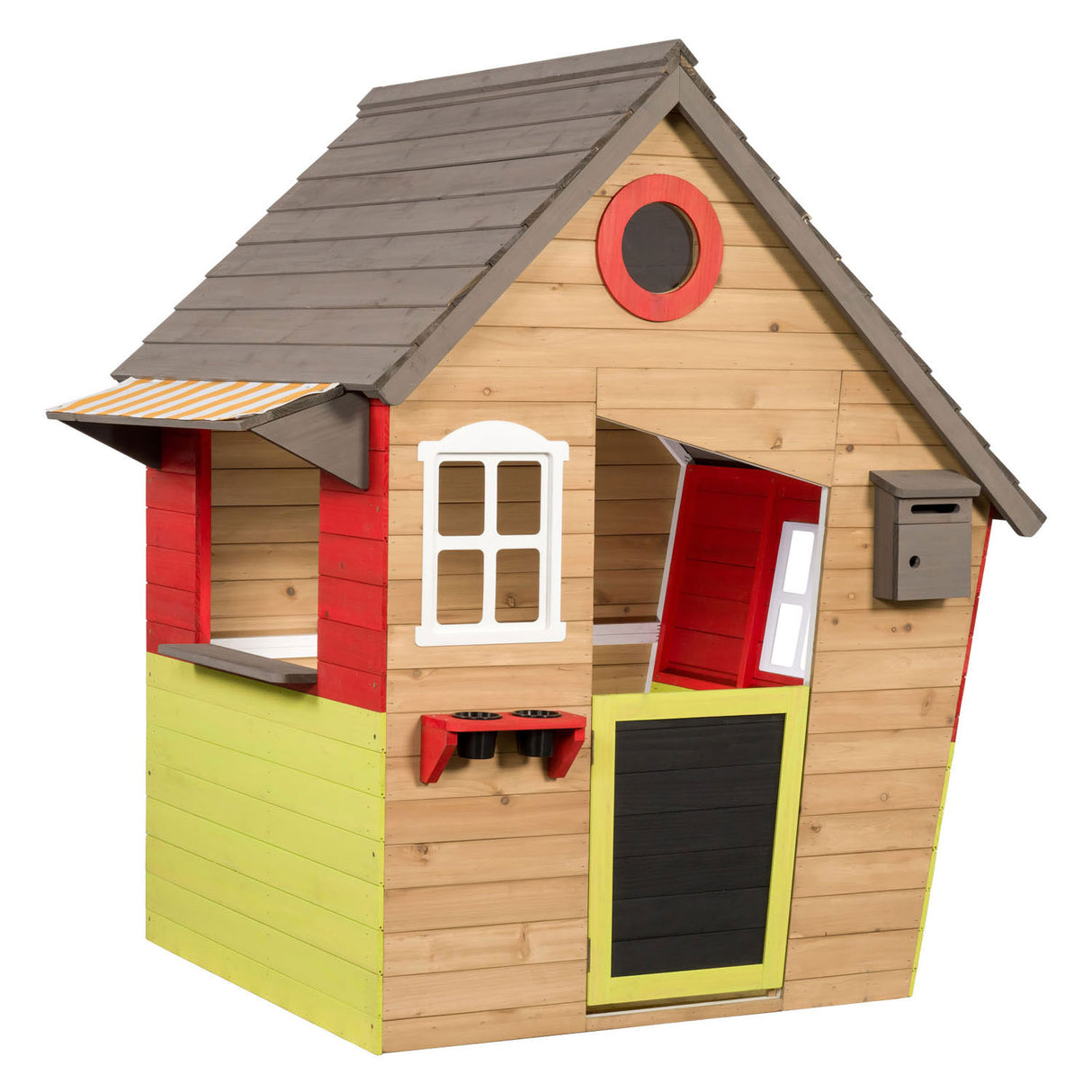 Swinging Wooden Playhouse Fairytale