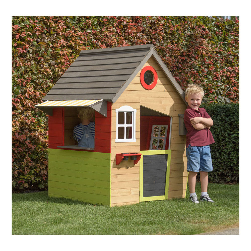 Swinging Wooden Playhouse Fairytale