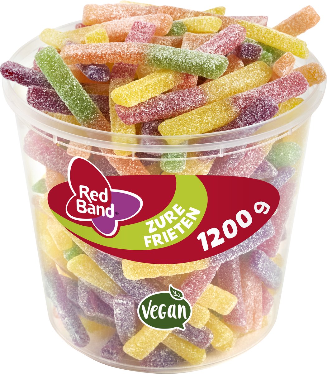 Frites acidulées bande rouge (100 pièces)