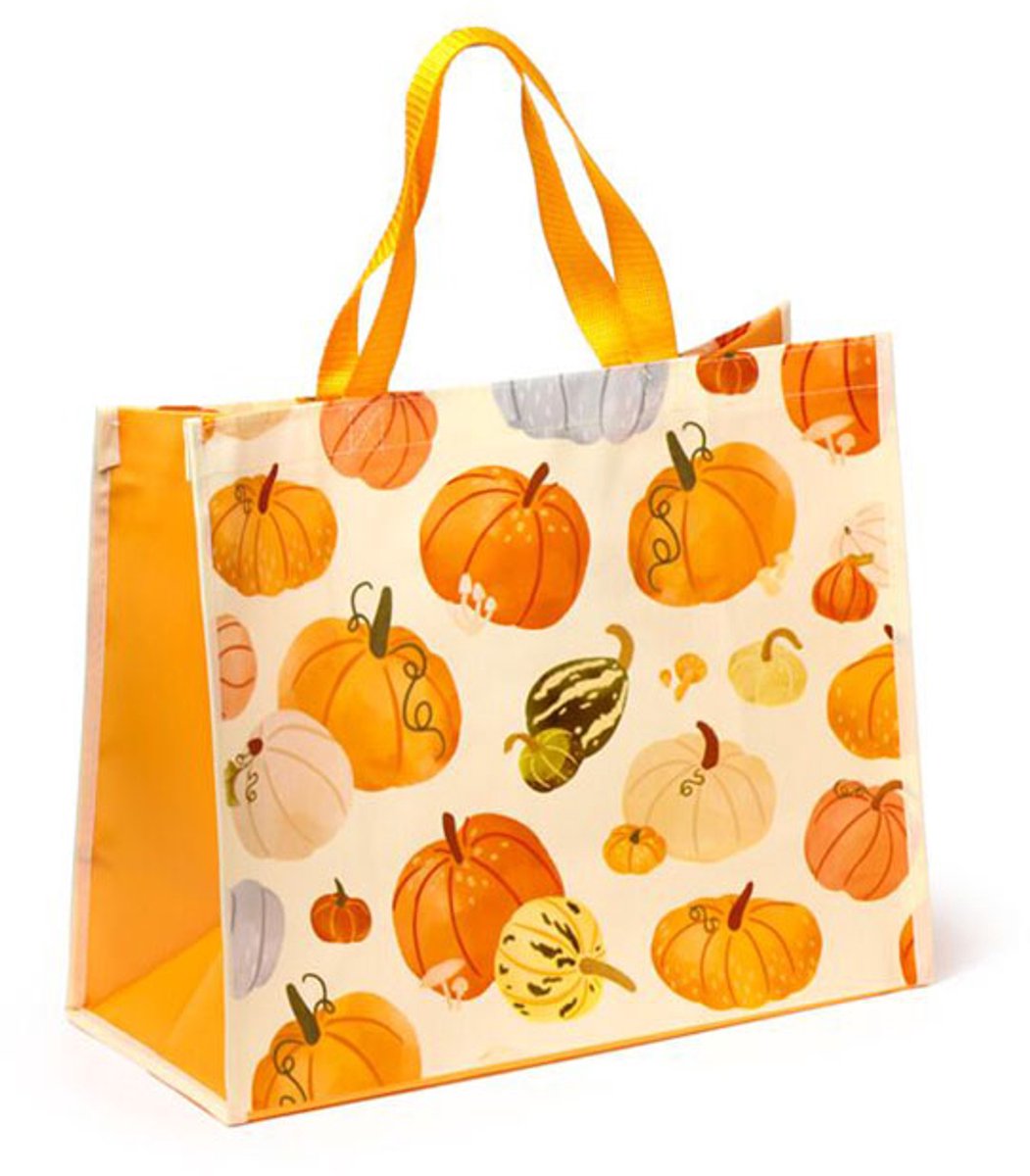 Sac shopping Puckator - citrouilles de récolte d'automne - durable - 40x17x33cm