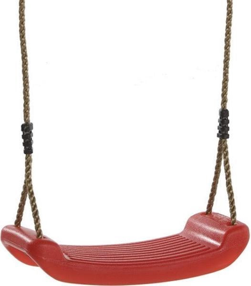 Siège de balançoire Kbt en plastique soufflé, corde pp rouge