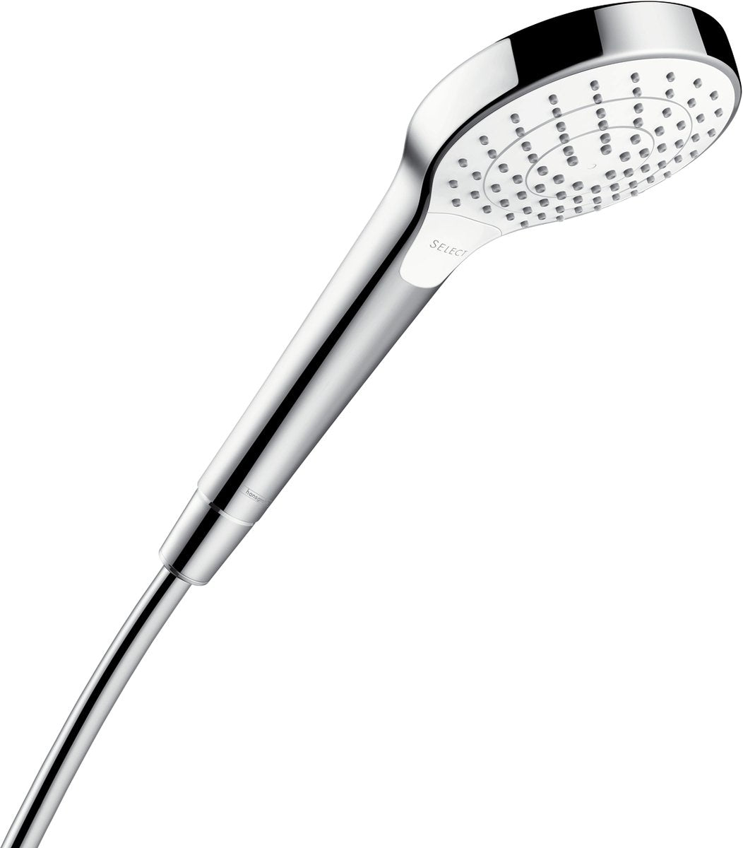 Hansgrohe croma s - douchette à main - commande à bouton sélecteur - chrome blanc