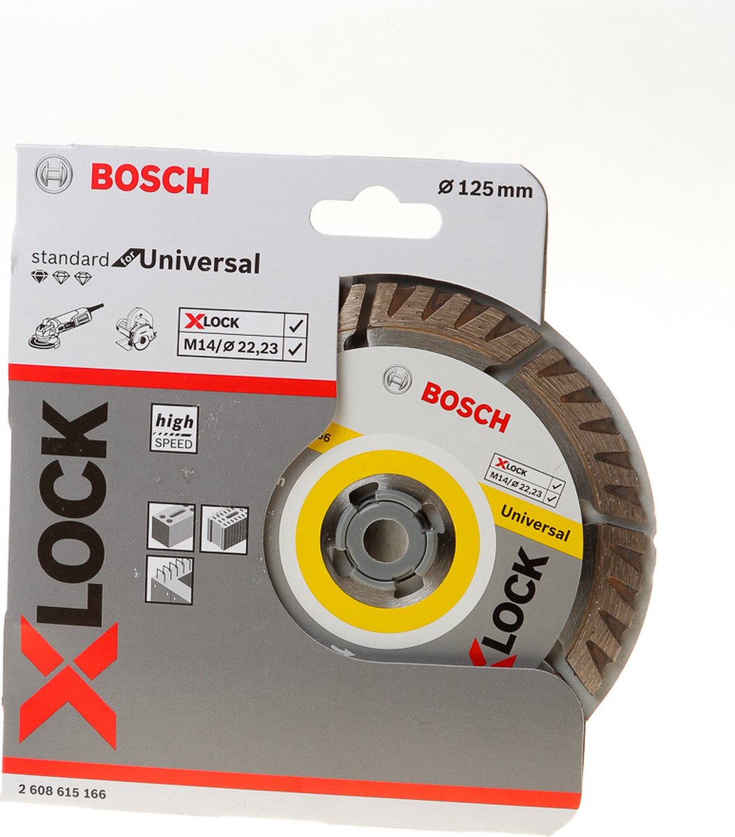 Bosch accessoires x-lock disque diamanté standard pour universel 125 x 22,23 x 2,0 x 10 mm - 1 pièce(s) - 2608615166