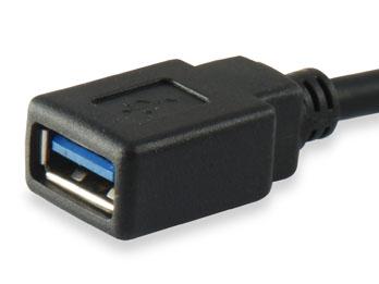 Equip 133455 câble usb 3.0 type c mâle pour taper une femelle, 15cm