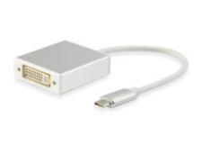 Equip 133453 Adaptateur USB Type C mâle vers DVI-I Dual Link femelle, 15 cm