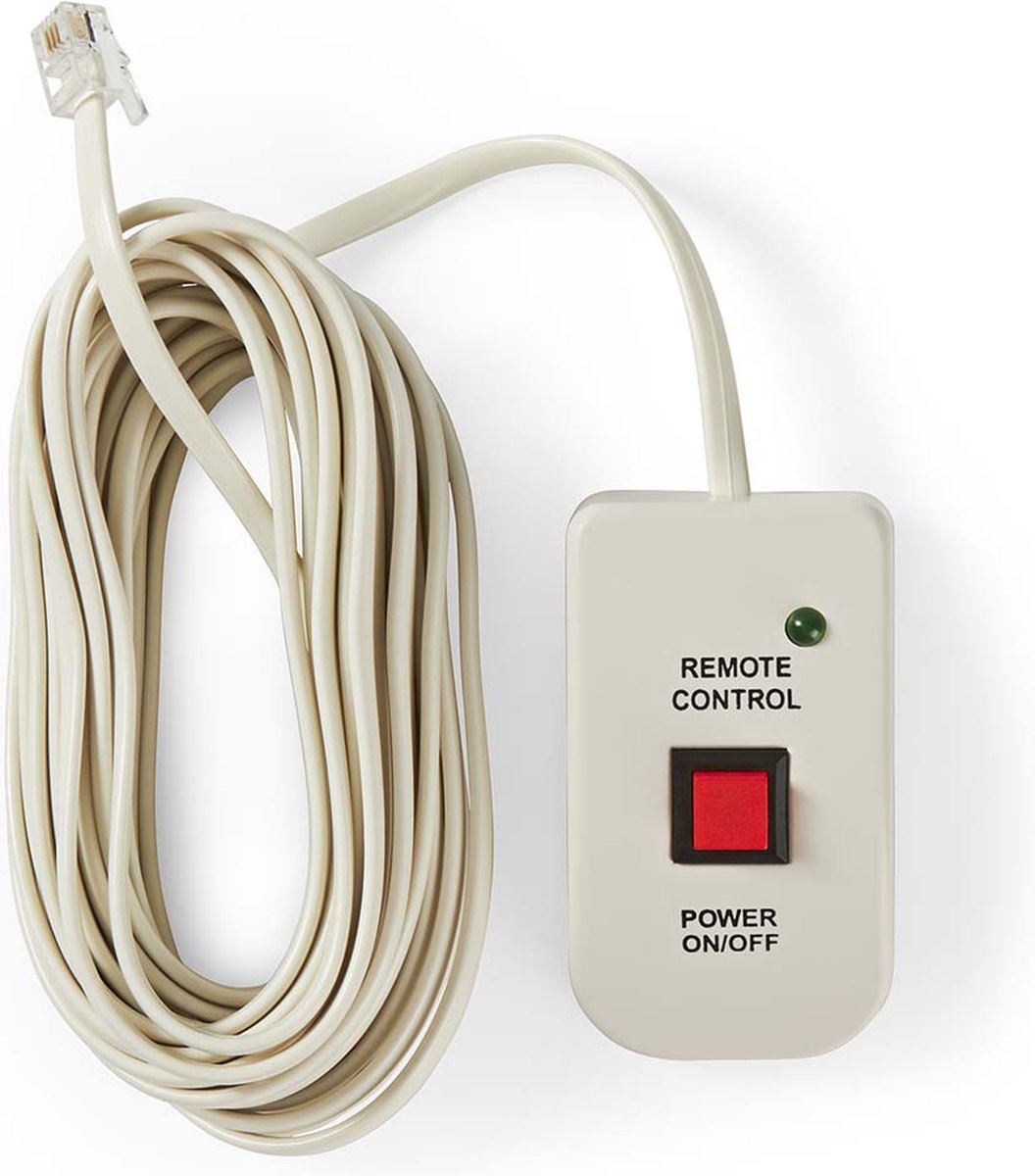 Télécommande Nedis pour onduleur – 5 m – RJ10 – blanc