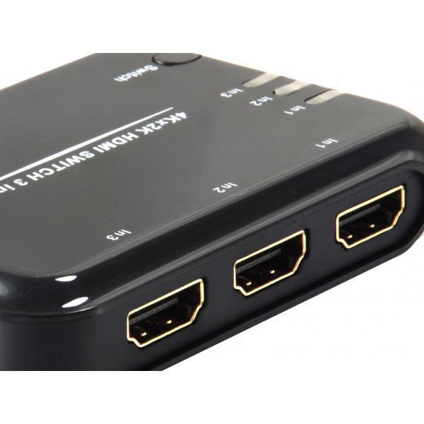 Equip 332721 commutateur HDMI, 3x, HDMI1.4, Dolby True-HD, 7.1 canaux, noir