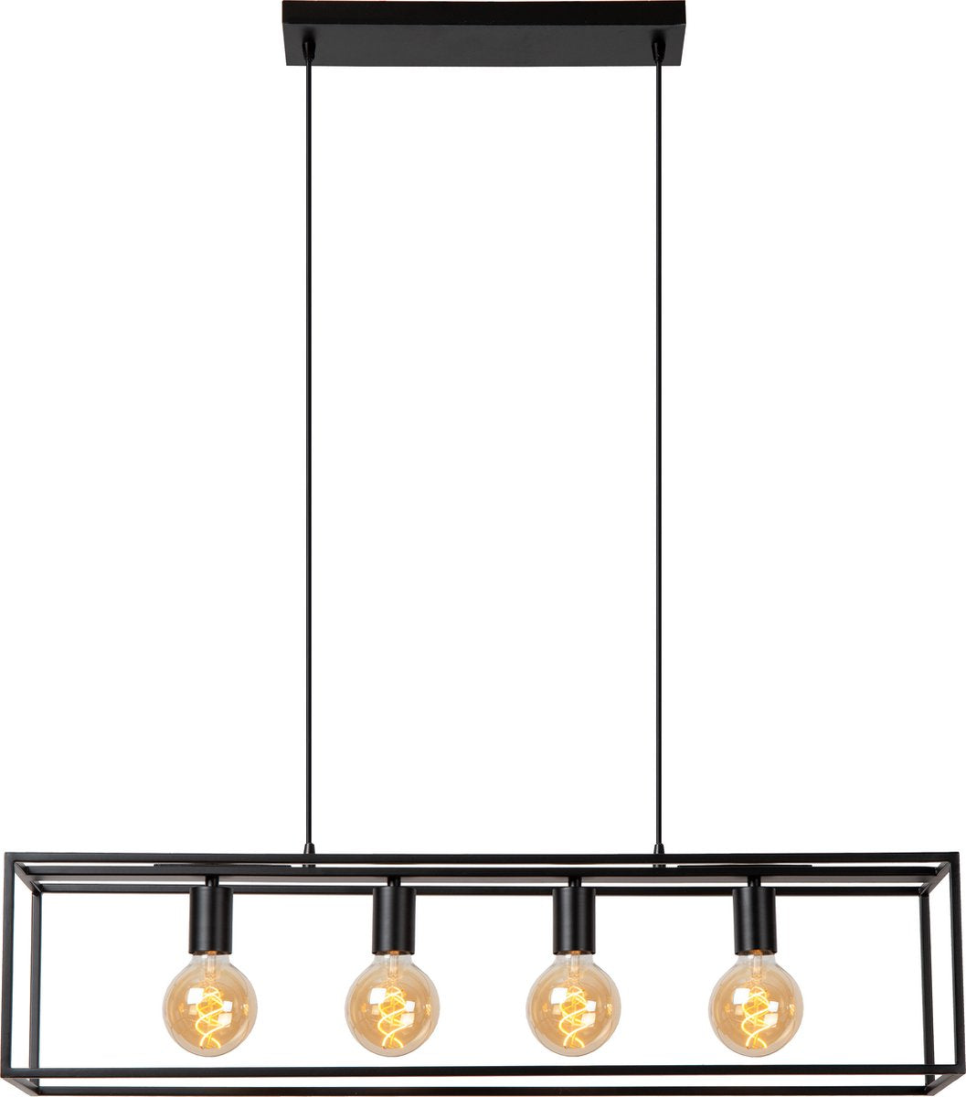 Lucide capri - lampe suspendue - 4xe27 - noir