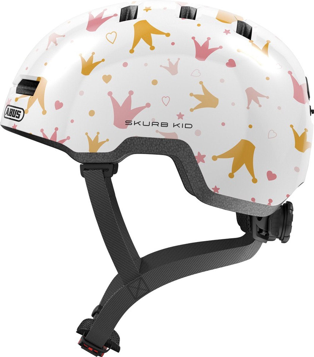 Abus skurb kid - casque de vélo - enfants couronnes blanches s (45 - 50 cm)