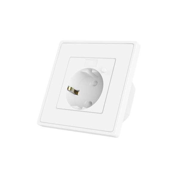 Woox r4054 prise intelligente intégrée alimentée par tuya, 16a, 3680w, wi-fi, blanc