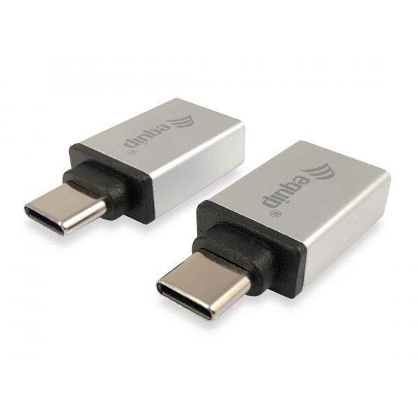 Equip 133473 Adaptateur USB, USB type C -> USB type A, mâle femelle, argent