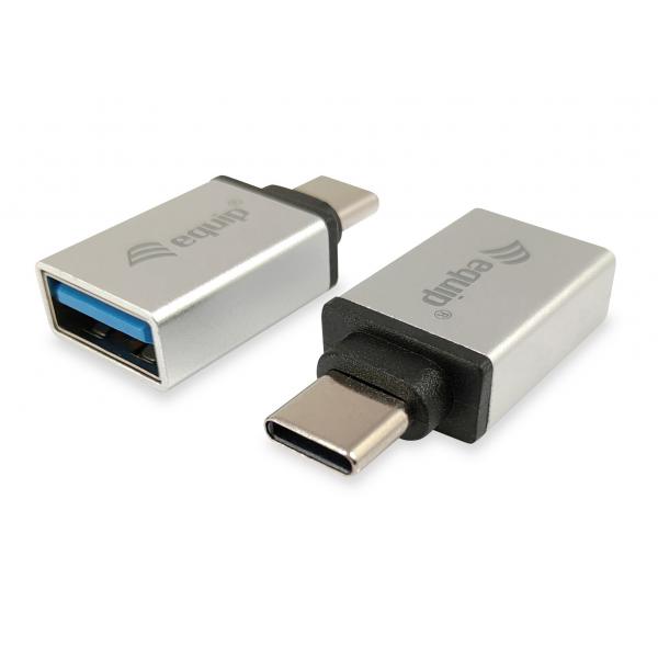 Equip 133473 Adaptateur USB, USB type C -> USB type A, mâle femelle, argent