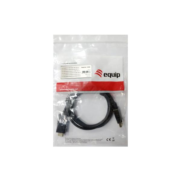 Equip 119390 câble displayport vers hdmi, displayport -> hdmi, mâle mâle, droit, 2m, noir