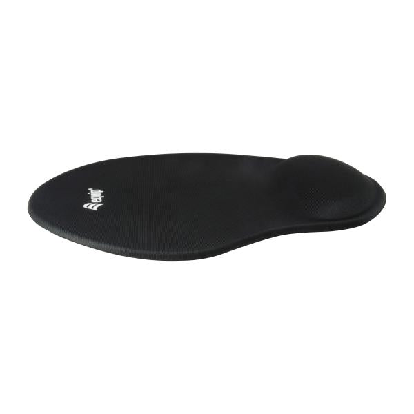 Tapis de souris en gel Equip 245014, tissu, gel, polyuréthane, repose-poignet, base antidérapante, monotone, noir