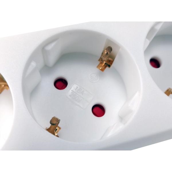Equip 245554, multiprise 5 prises avec 2x USB, 5x prise(s) CA intérieure, type f, 1,5 mm², 1,8 m