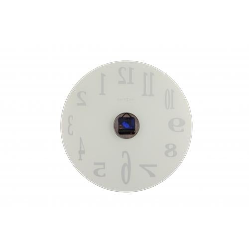 Horloge Nexttime 2472 verre miroir, ø43 cm, murale, blanc