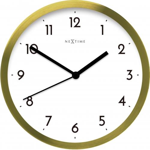 Horloge Nexttime 2523gw arabe, ø44 cm, murale, blanc doré