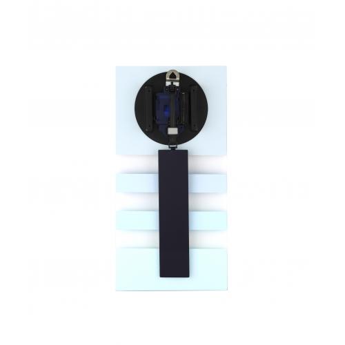 Horloge Nexttime 2855bl rayures audacieuses, 38x19 cm, murale, bleue
