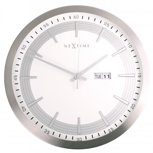 Horloge Nexttime 3009 capitaine, ø44 cm, murale, blanc