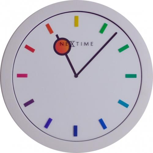 Horloge Nexttime 3048 changement de couleur, ø28 cm, murale, blanc multicolore