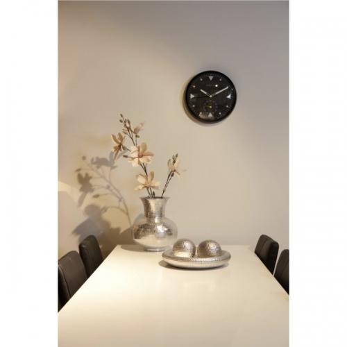 Horloge Nexttime 3049 grave noir, ø32 cm, murale, noir