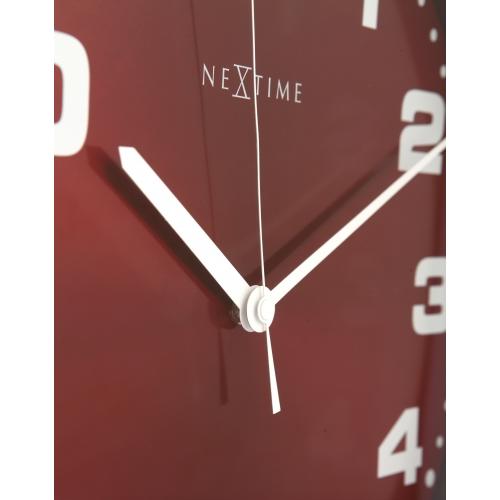 Horloge Nexttime 3053ro dash rouge, ø35 cm, murale, argent rouge