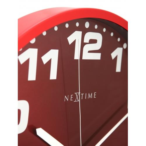 Horloge Nexttime 3053ro dash rouge, ø35 cm, murale, argent rouge