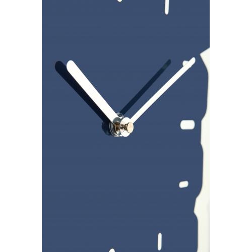 Horloge Nexttime 3072bl pouces vers le haut, 40,5x41,5 cm, murale, bleu argent