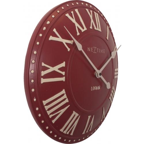 Horloge Nexttime 3083ro london roman, ø34,5 cm, murale, rouge blanc