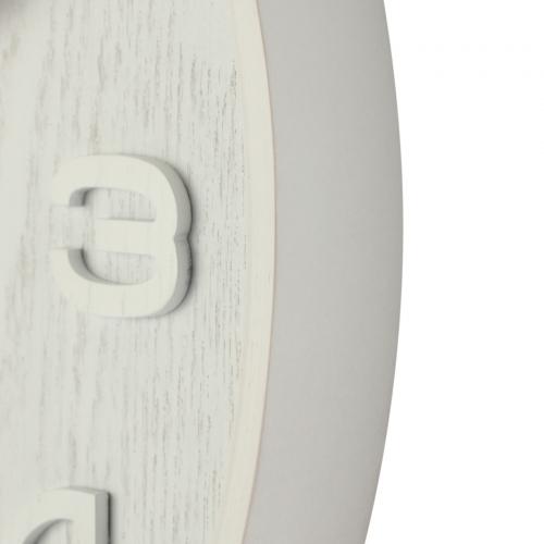 Horloge Nexttime 3096wi bois bois médium, ø35,5 cm, murale, blanc