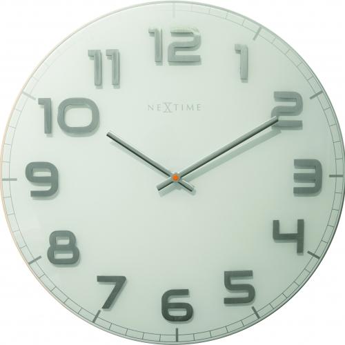 Horloge Nexttime 3105wi classy large, ø50 cm, murale, blanc gris