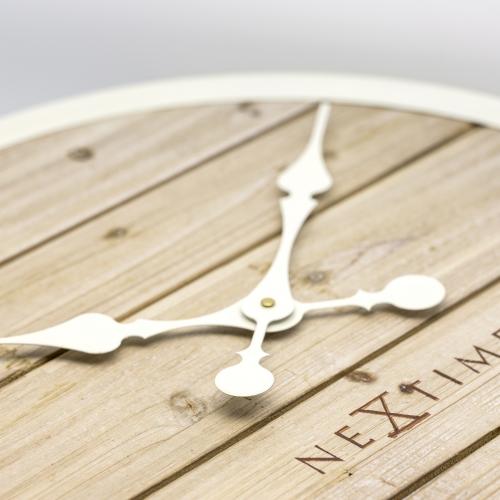 Nexttime clock 3134wi étagère, ø50 cm, mur, blanc