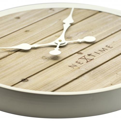 Nexttime clock 3134wi étagère, ø50 cm, mur, blanc