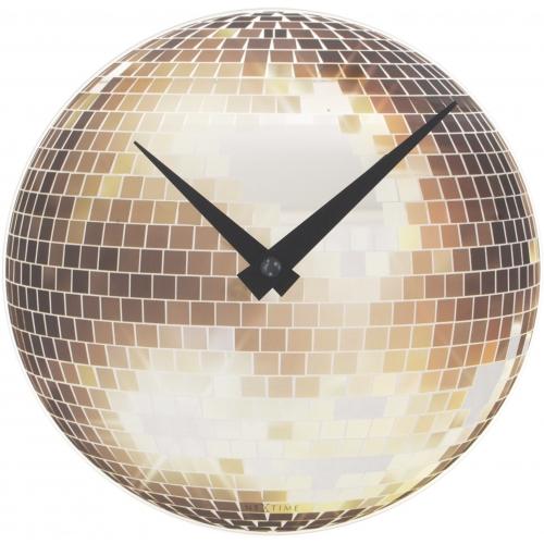Horloge Nexttime 5172 petite discothèque, ø20 cm, murale, argent