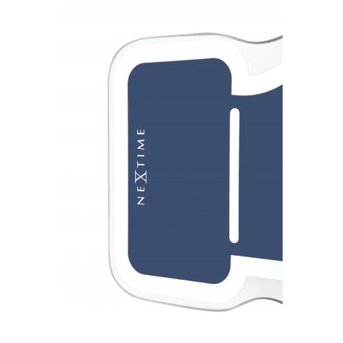Horloge Nexttime 5185bl mini pouces vers le haut, 20,5x21, murale, bleu argent