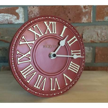 Horloge Nexttime 5187ro london table, ø16 cm, murale, rouge blanc