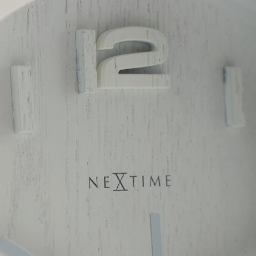 Nexttime horloge 5192wi bois bois petit 22x20 cm, mur, blanc