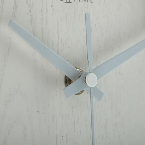Nexttime horloge 5192wi bois bois petit 22x20 cm, mur, blanc