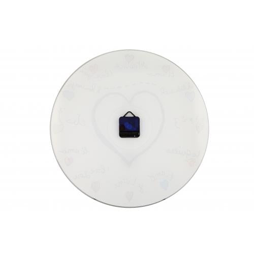 Horloge Nexttime 8030 t'aimer, ø43 cm, murale, blanc multicolore