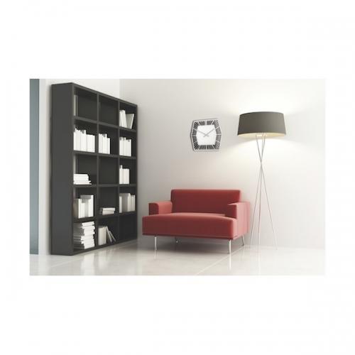 Horloge Nexttime 8128zw hexagone, 43x43 cm, murale, blanc