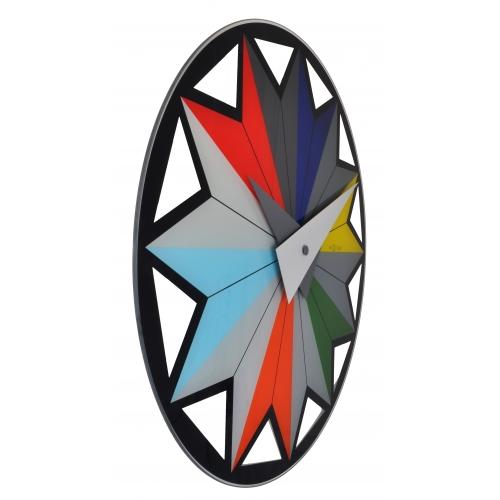Horloge Nexttime 8163 cirque, ø43 cm, murale, noir multicolore