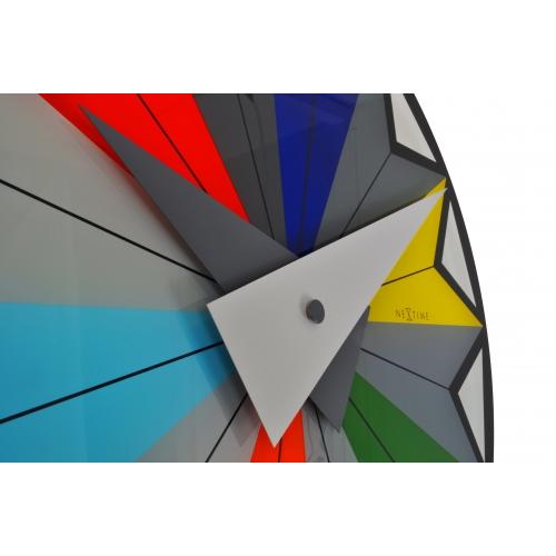 Horloge Nexttime 8163 cirque, ø43 cm, murale, noir multicolore