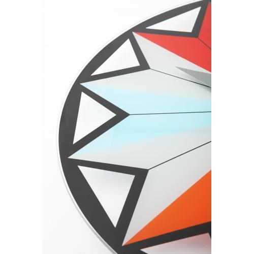 Horloge Nexttime 8163 cirque, ø43 cm, murale, noir multicolore